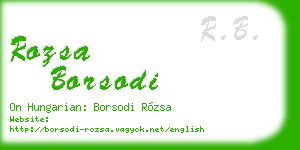 rozsa borsodi business card